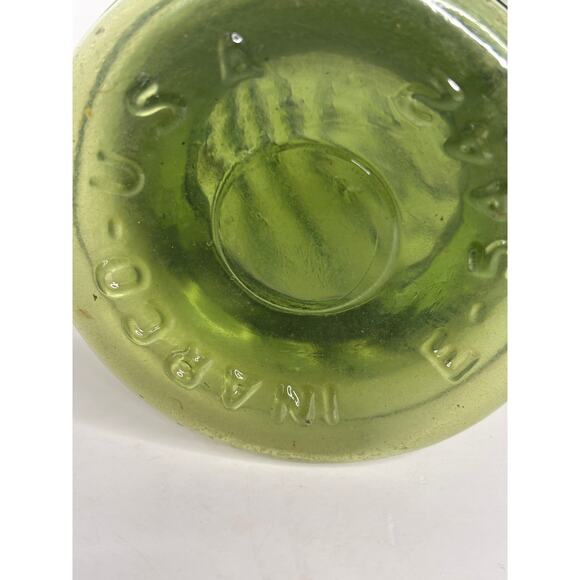Vintage MCM Inarco E-5442 Avocado Green Vase Spiral Ribbed Made in USA 9.5" - Picture 5 of 10